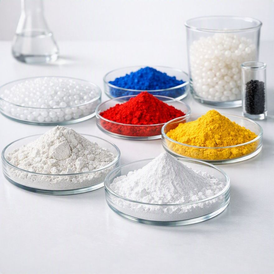 Charges minérales et pigments préparés pour une évaluation en laboratoire