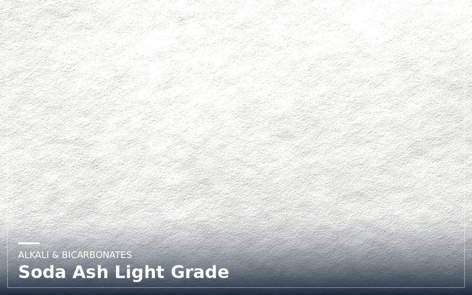 Soda Ash Light Grade