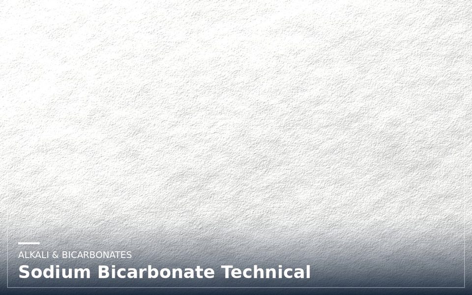 Sodium Bicarbonate Technical